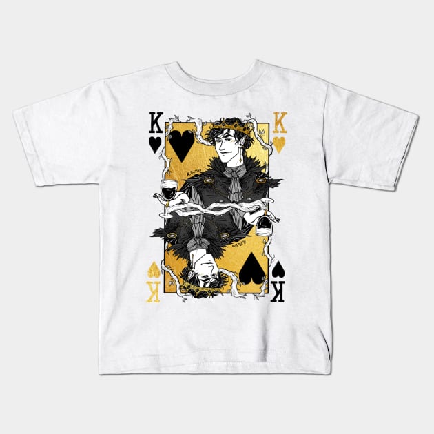 Cardan king of hearts Kids T-Shirt by ritta1310